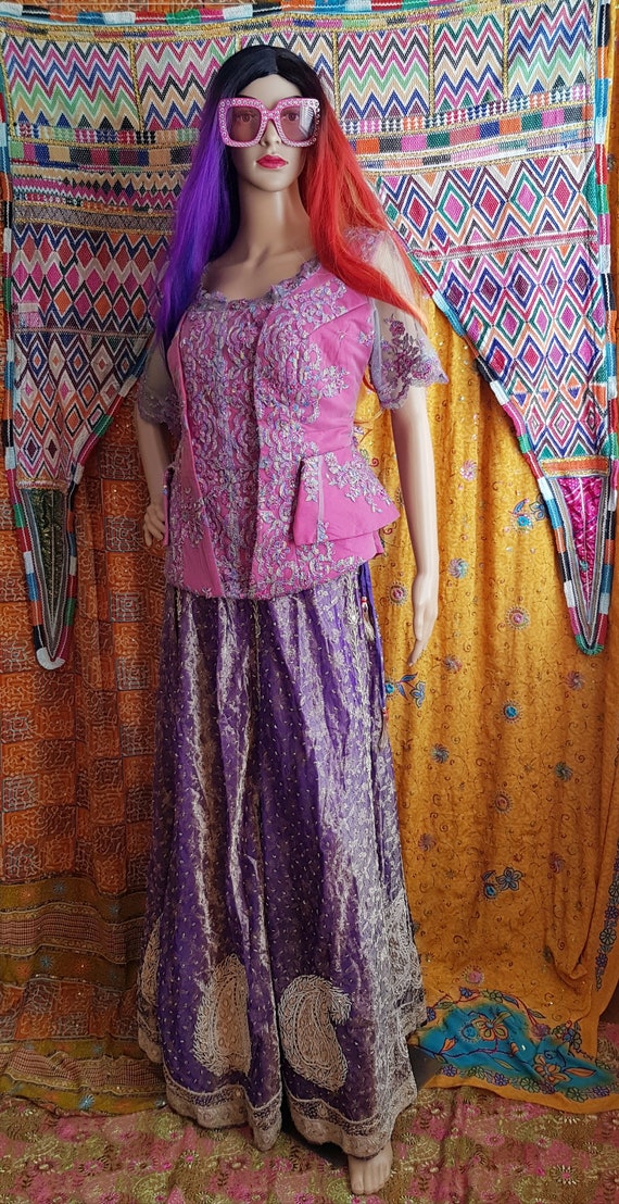 Vintage Skirt: Stunning Vintage Purple Organza In… - image 8