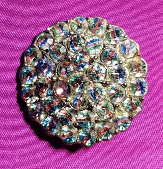 Broche Fantaisie Vintage - Bijou Ancien Décoratif Pour Col Ou Veste