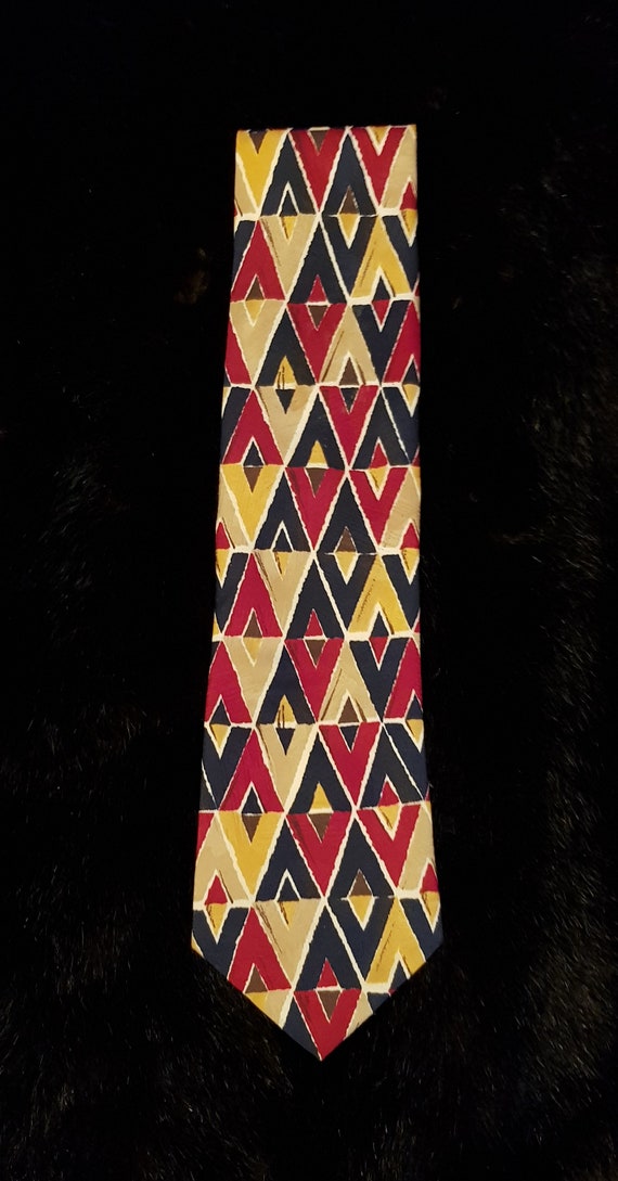 Vintage Men's Tie:  Groovy Vintage Burgundy Red, … - image 3