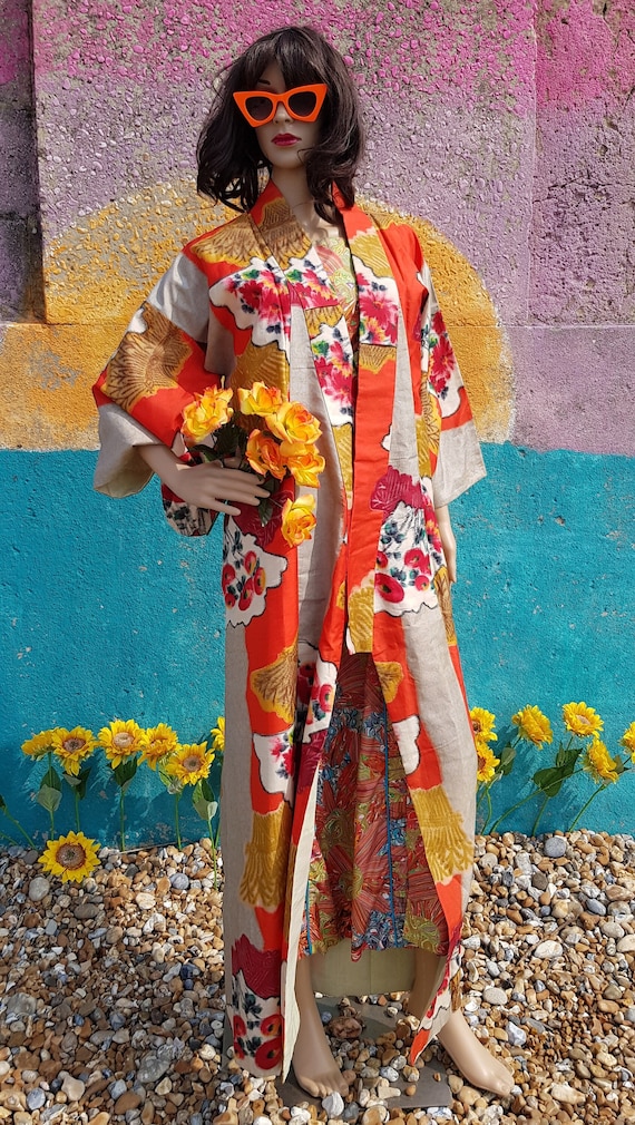 Vintage Kimono: Gorgeous Antique (circa 1930s) Red