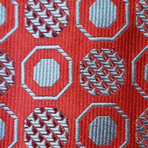 Vintage Men's Tie: Cool Vintage 1970s Burgundy Red and Blue Geometric Pattern Men's Tie