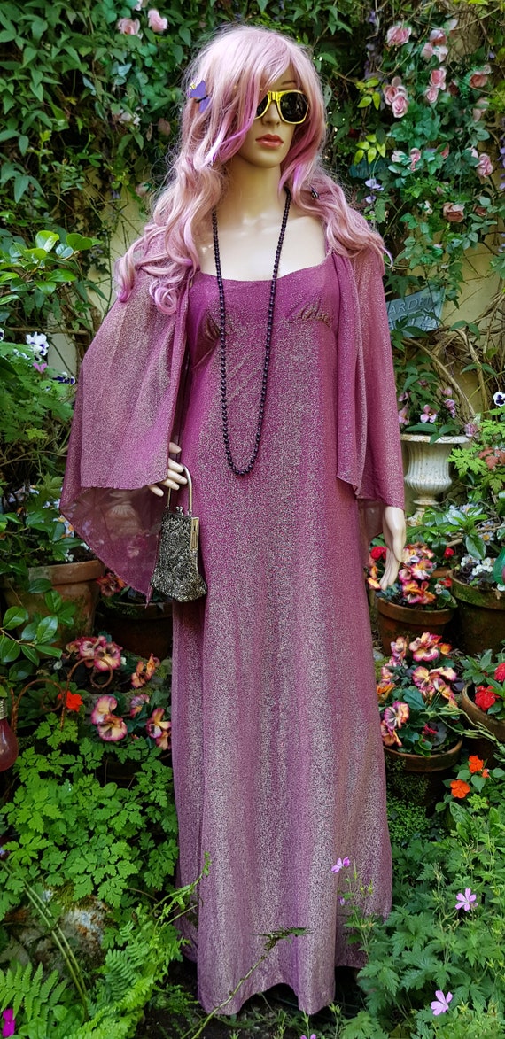Amazing Vintage 1970s QUAD Pink and Gold Two Tone