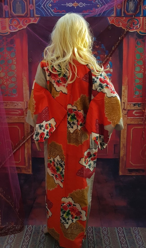 Vintage Kimono: Gorgeous Antique (circa 1930s) Re… - image 10