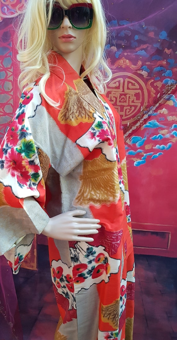 Vintage Kimono: Gorgeous Antique (circa 1930s) Re… - image 7