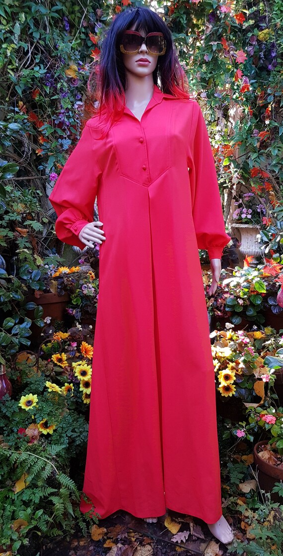 chinese dress ladies Pomander Place Hibiscus Red Cotton Mabel Maxi Dress Hibiscus Red / XXL main image 1