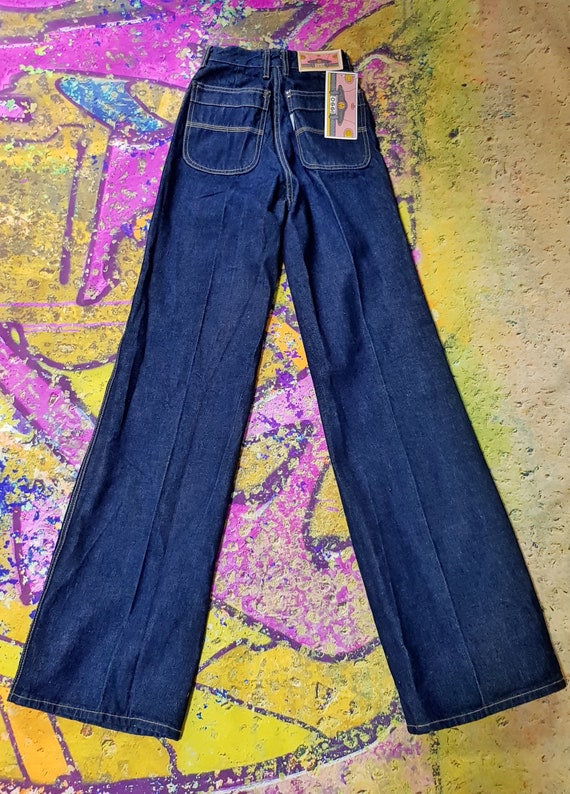 Vintage Jeans: Epic Vintage 1970s OGGI Dark Blue … - image 8