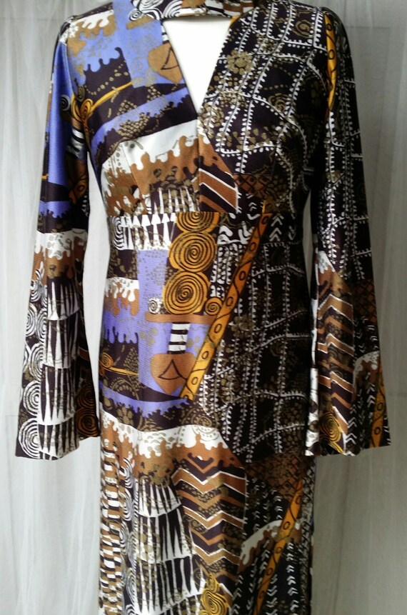 Fabulous Funky Vintage 1960s Psychedelic Purple Br