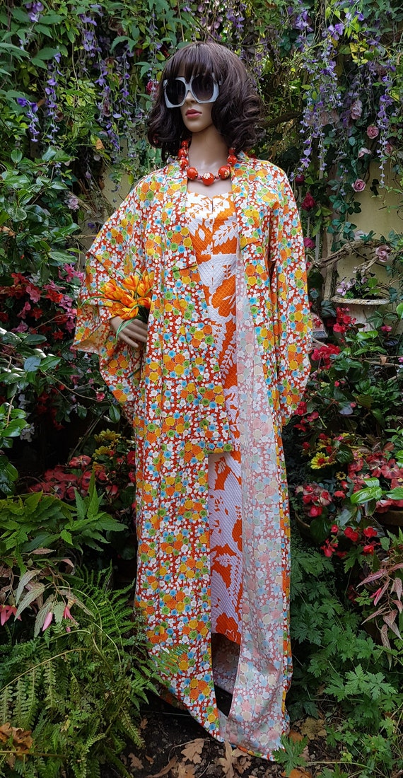 Vintage Kimono: Epic Vintage Plus Size 1970s / 19… - image 5