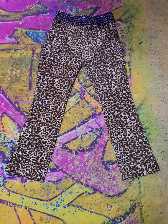 Vintage Trousers: Stunning Vintage 1990s Leopard … - image 3