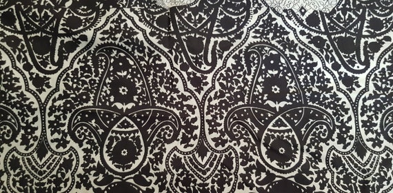 Vintage Sari: Beautiful Vintage Black and White M… - image 9