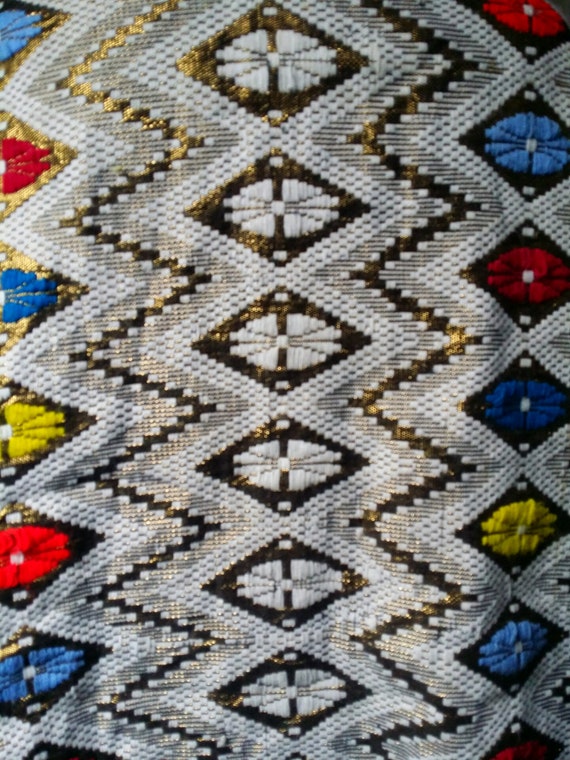 Vintage Shawl: Amazing Rare 1960s Geometric Patte… - image 3