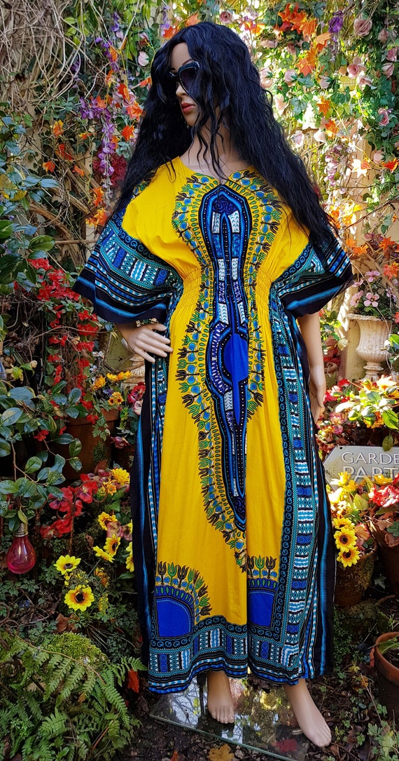 Lovely Vintage 1970s/80s Yellow, Turquoise, Green