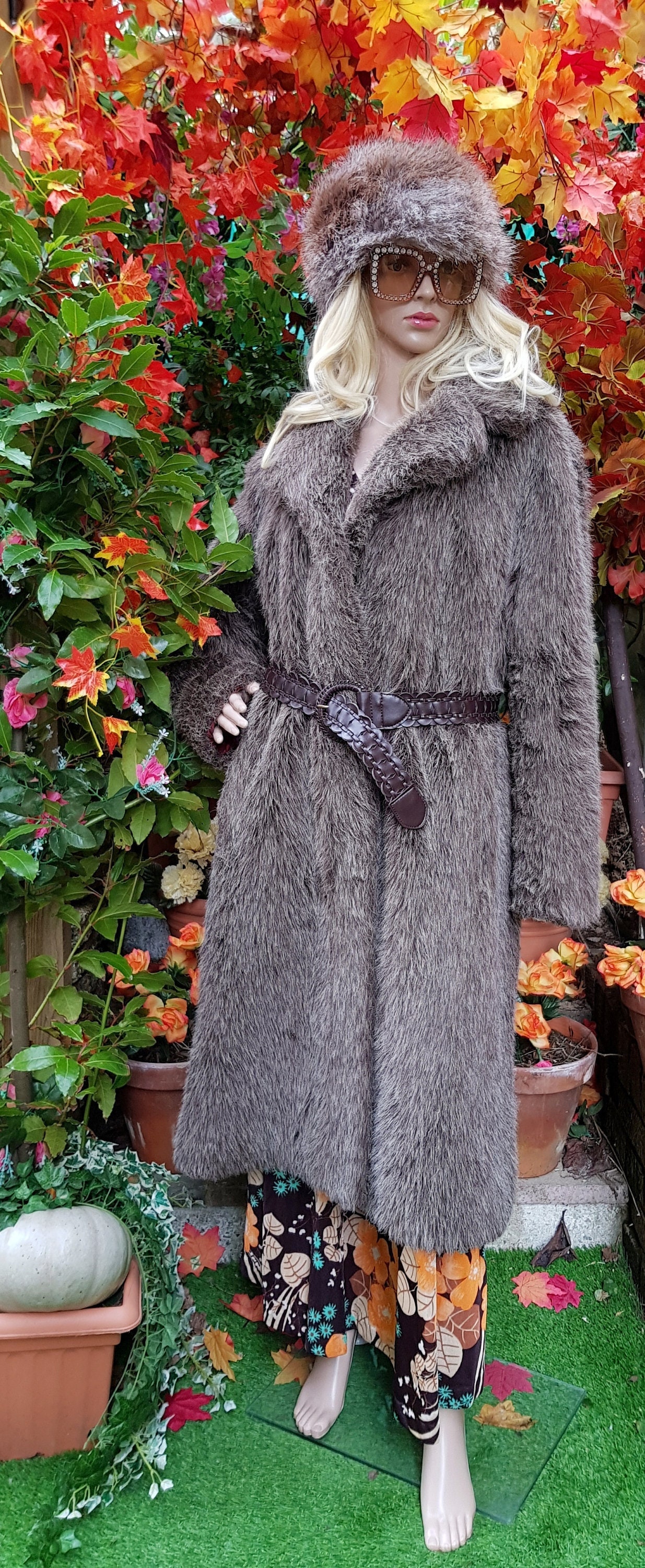 Vintage Coat: Fab Vintage 1960s / 1970s Tissavel Brown and Grey