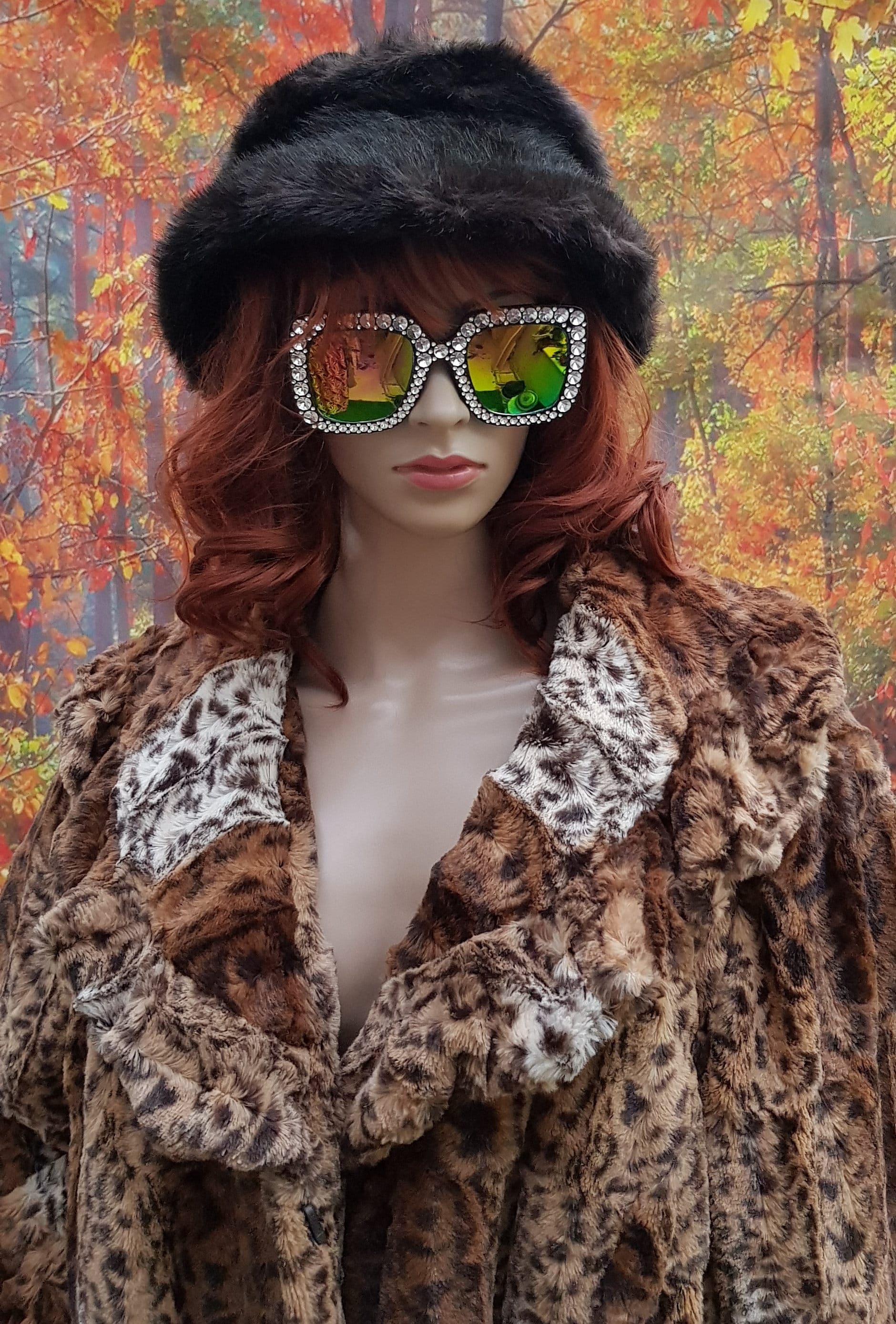 帽子 2000s Rare Grunge Fur Hat With Tail - 帽子