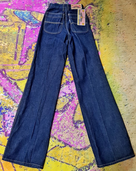 Vintage Jeans: Epic Vintage 1970s OGGI Dark Blue … - image 10