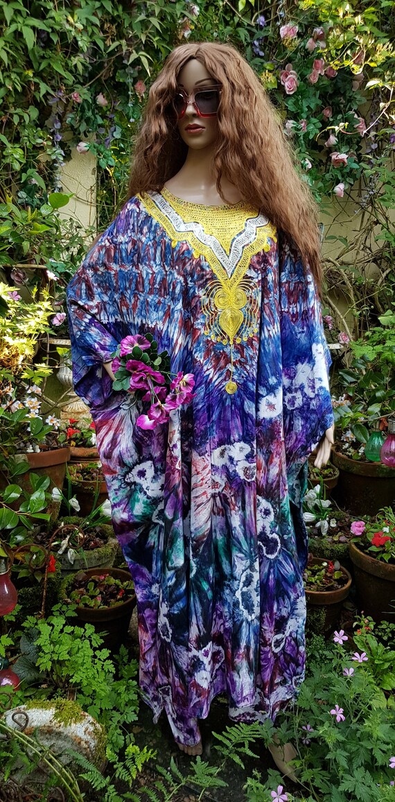 Epic Vintage 1970s Psychedelic Tie Dyed Cotton and