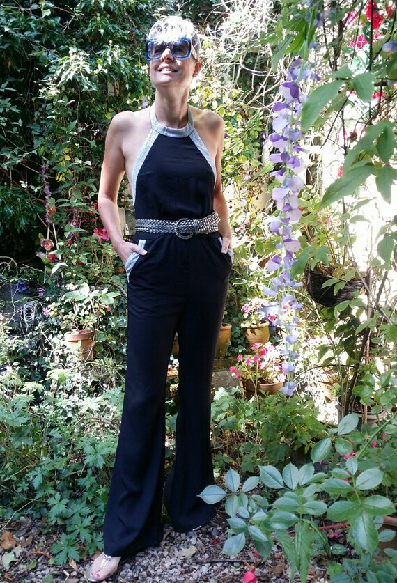 Flared trouser outlet jumpsuit