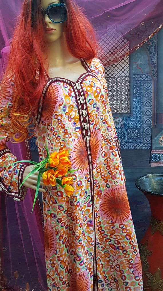 Vintage Kaftan: Beautiful Vintage 1970s/1980s Mul… - image 6