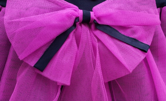 Vintage Skirt: Funky Vintage 2000 Bright Pink and… - image 1
