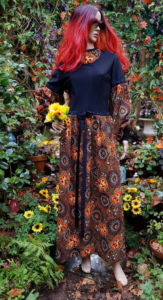 Crazy Mad Vintage 1960s/70s Orange, Yellow & Black