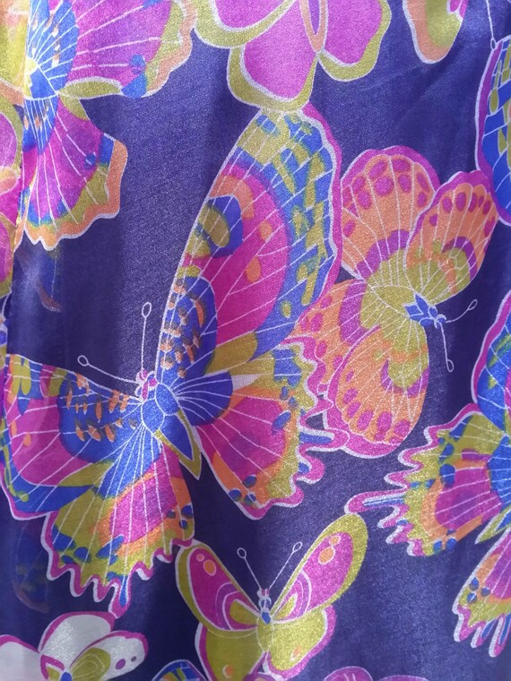 Striking Vintage 1960s Shimmering Purple Butterfly