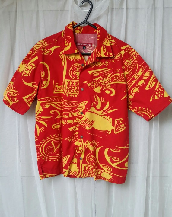 Boys Shirt: Fabulous Vintage Bright Red and Yello… - image 5