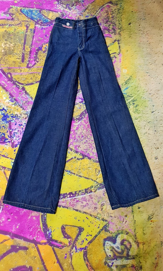 Vintage Jeans: Epic Vintage 1970s OGGI Dark Blue … - image 1
