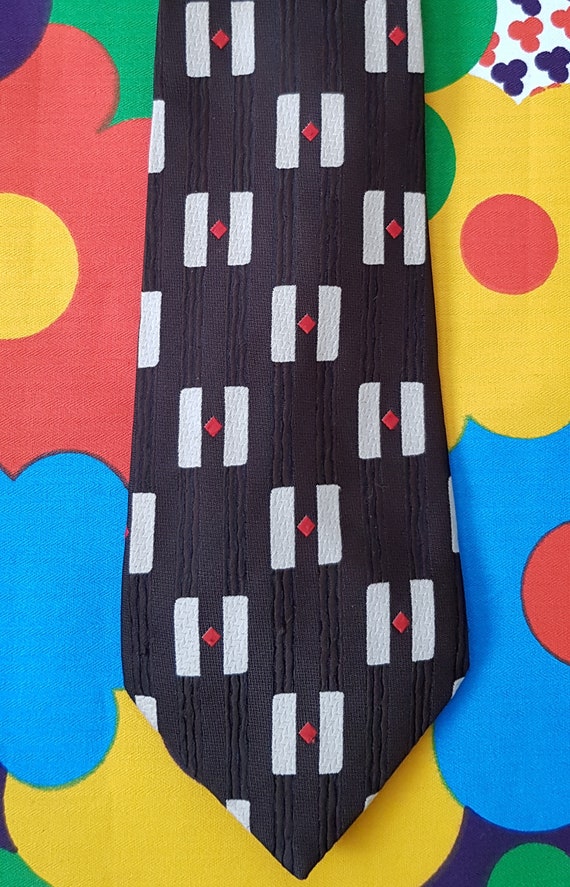 Vintage Men's Tie: Groovy Vintage 1970s Dark Brow… - image 6