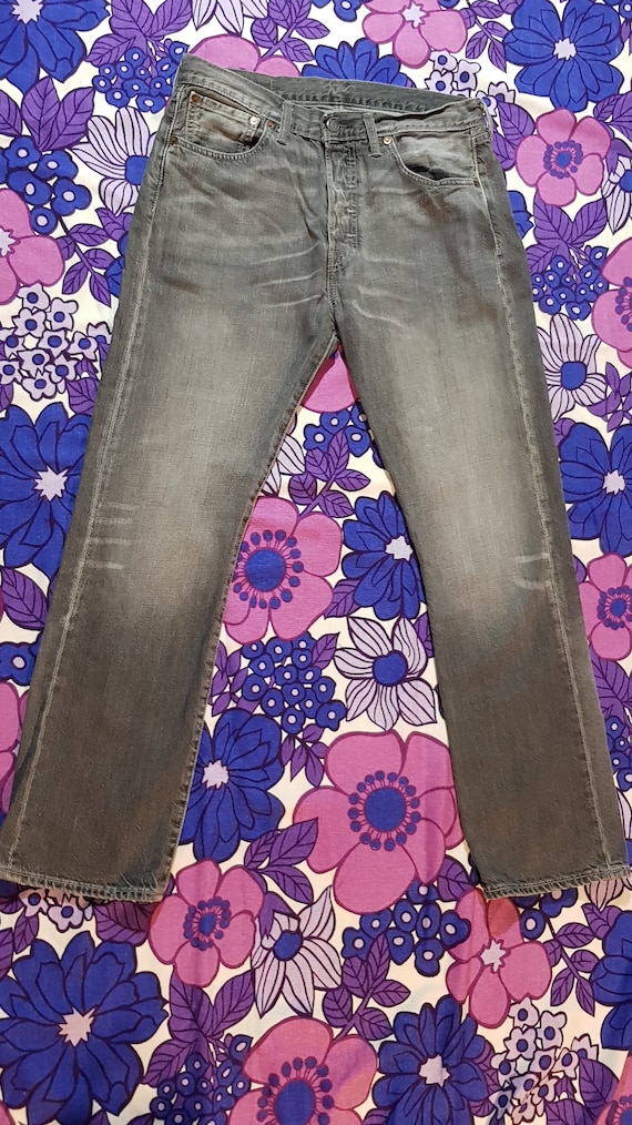 Vintage Jeans: Fab Vintage Late 1990s Grey Denim … - image 2