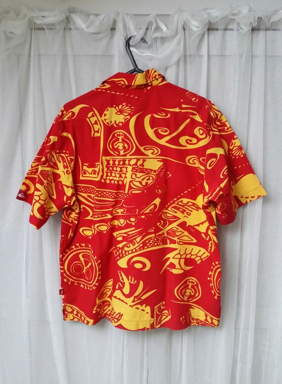 Boys Shirt: Fabulous Vintage Bright Red and Yello… - image 7