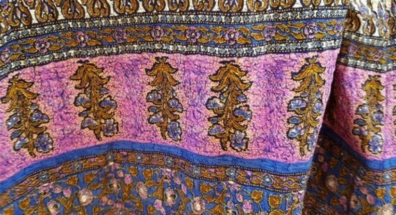Lovely Vintage 1980s Indian Cotton Bohemian Kaftan