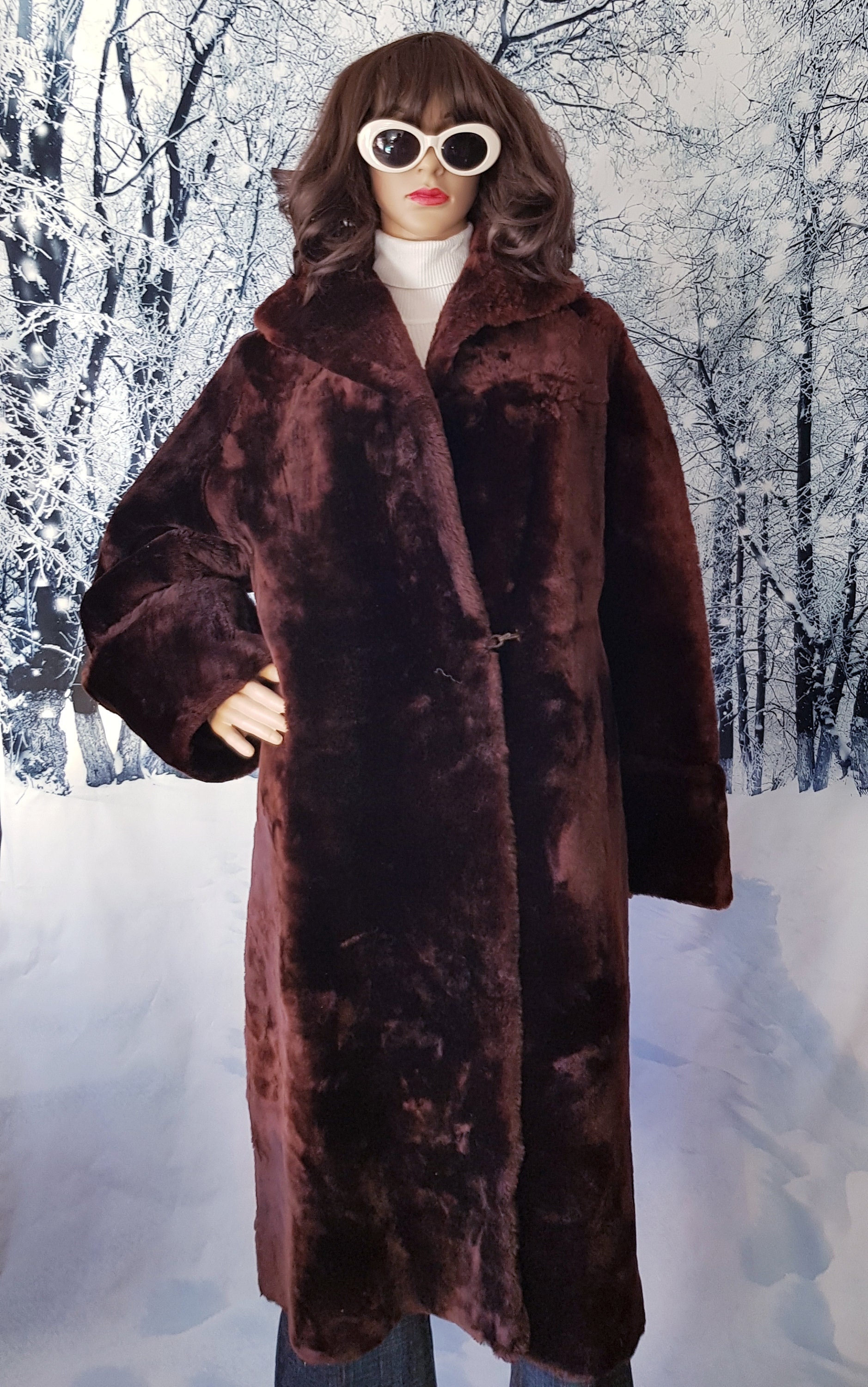 Vintage Coat: Lovely Vintage 1950s/1960s Dark Brown 