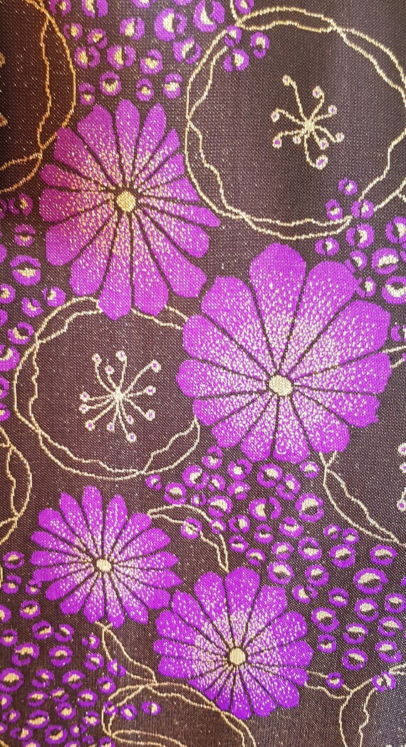 Vintage Skirt: Gorgeous Vintage Purple Black and … - image 3