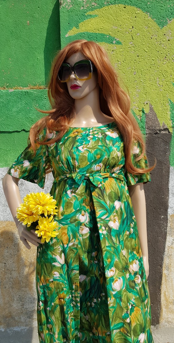 UK 6 (US 2) Gorgeous Vintage 1950s / 1960s Green … - image 7