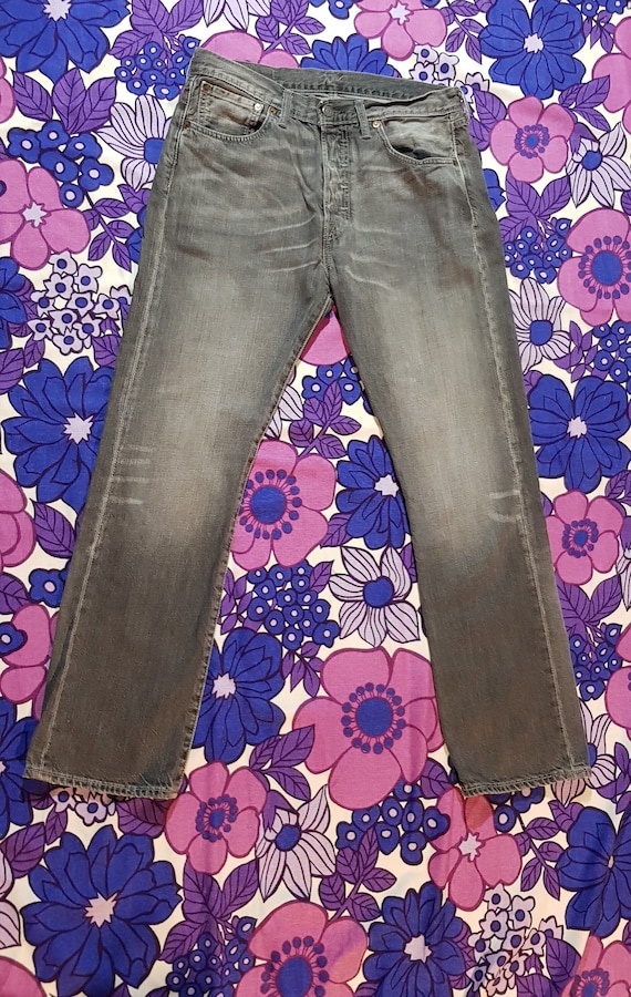 Vintage Jeans: Fab Vintage Late 1990s Grey Denim … - image 1