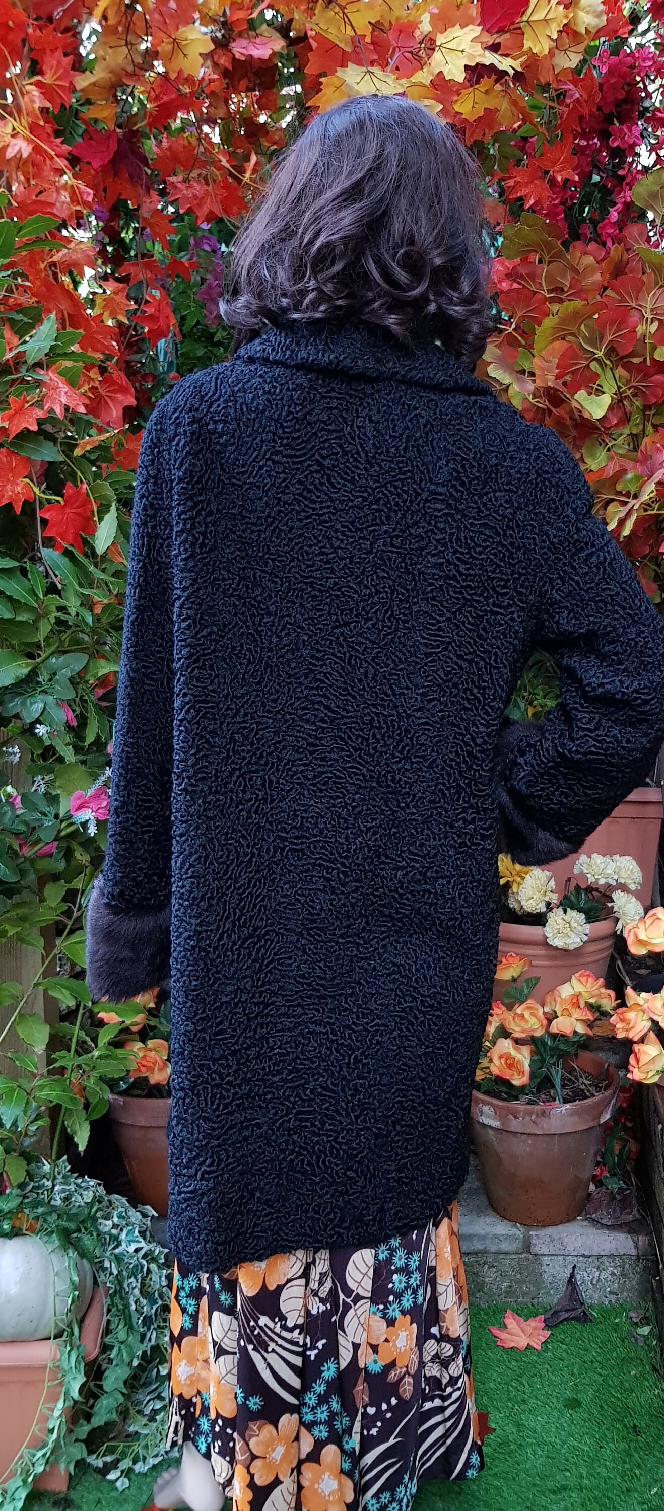 IN RESTORATION Vintage Coat: Gorgeous Vintage 1960s Black Persian