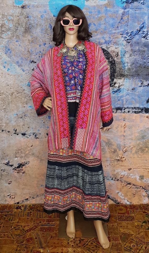 Vintage Coat: Fantastic Vintage / Antique Ethnic Hill Tribe 