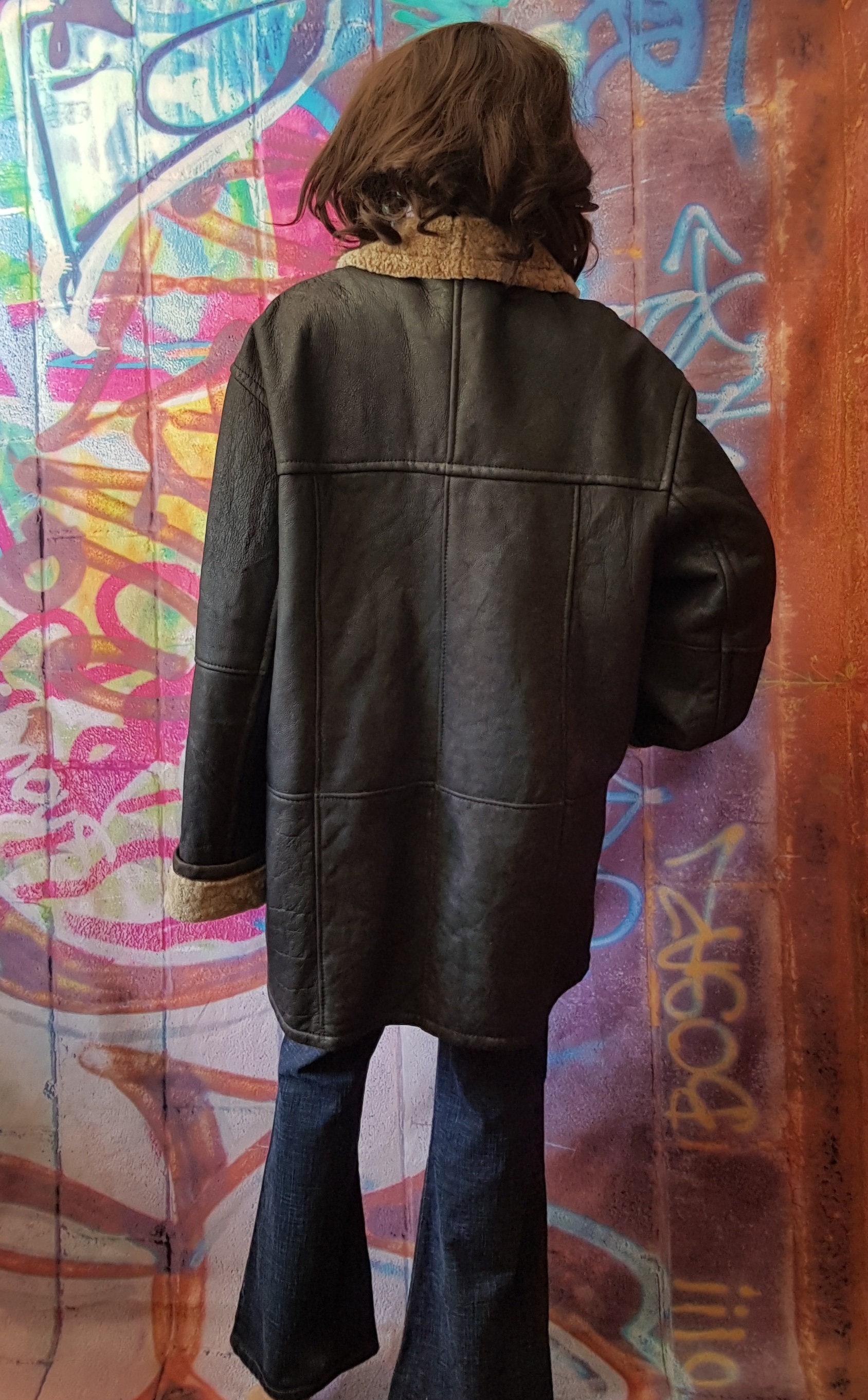 Gorgeous Vintage 1990s Black - Darkest Brown Leather Jacket Gorgeous Vintage 1990s Black - Darkest Brown Leather Jacket