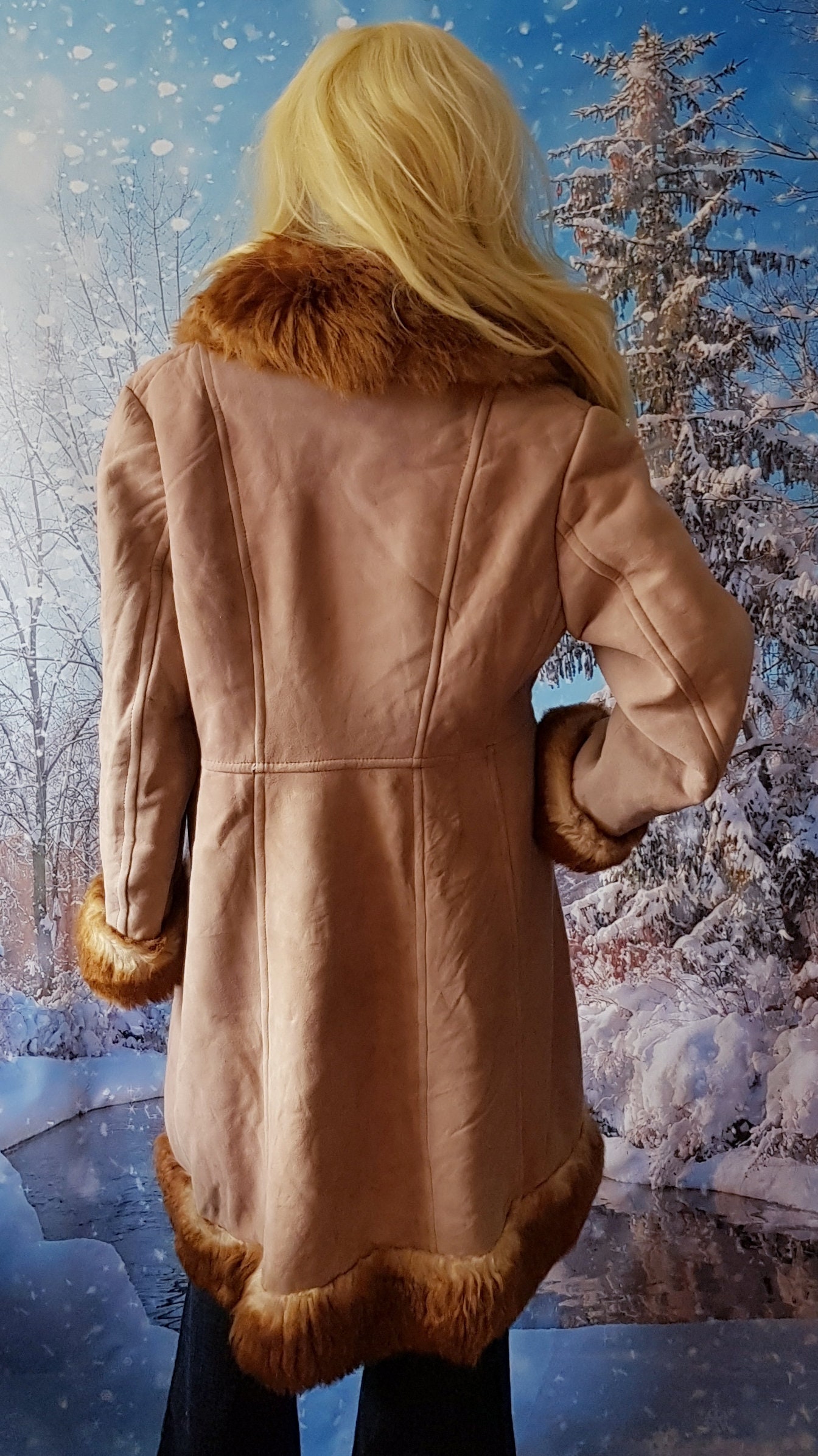 Vintage Coat: Beautiful Vintage 1970s Camel Beige Sheepskin Afghan