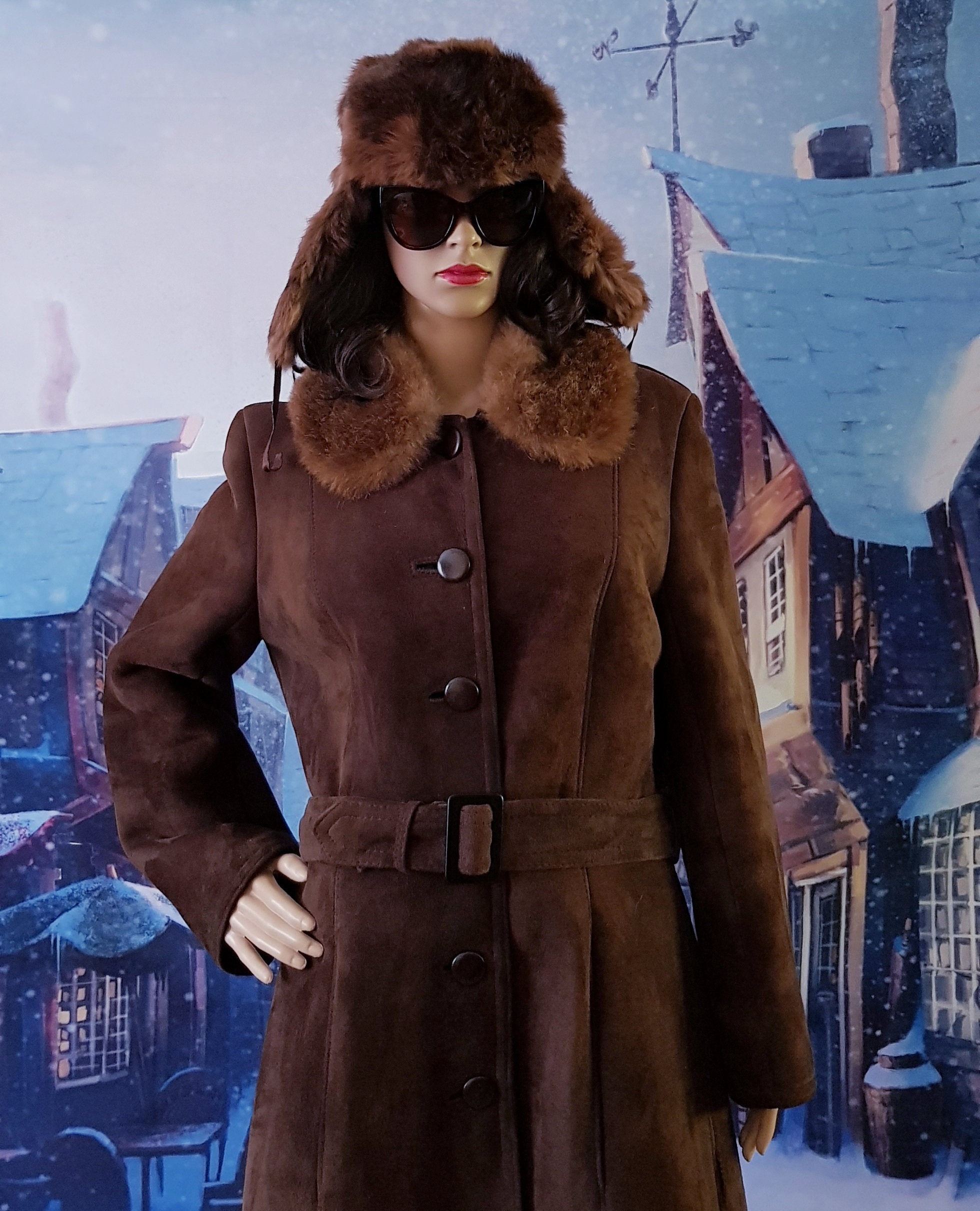 Vintage Hat: Beautiful Vintage 1970s Mid Brown Real Fur  display picture 2