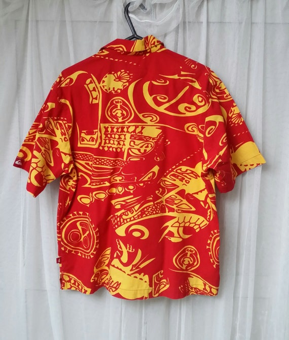 Boys Shirt: Fabulous Vintage Bright Red and Yello… - image 9