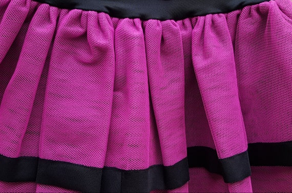 Vintage Skirt: Funky Vintage 2000 Bright Pink and… - image 8