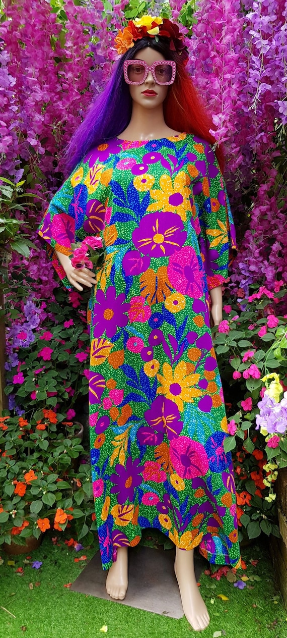 Navy Pink Antique Short Kaftan
