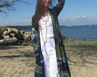 Boho Chic Long Tie Dye Cardigan