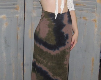 Tie Dye Maxi Skirt, S-3XL, Boho Skirt, Long Earthy Skirt, Plus Sizes