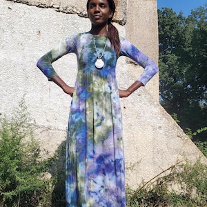 Tie Dye Maxi Dress Long Sleeve - Etsy