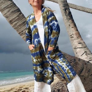 Boho Chic Long Tie Dye Cardigan