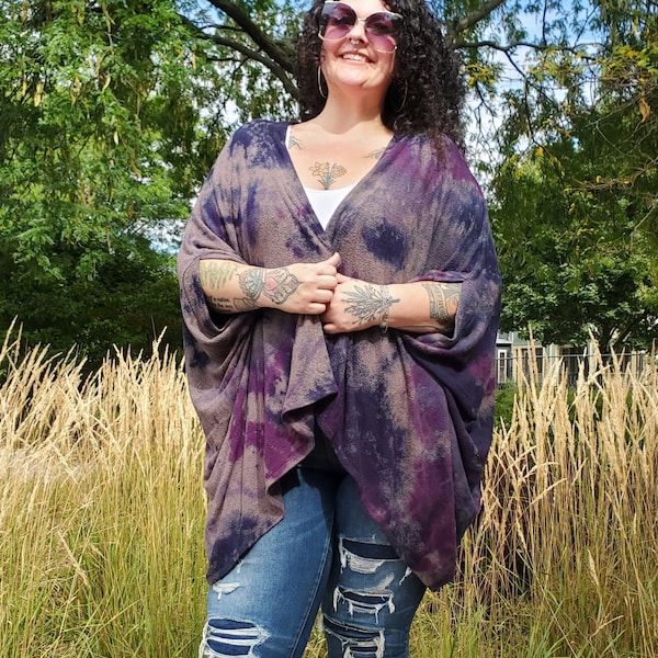 One Size Tie Dye Cardigan Wrap