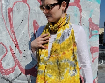 Spicy Hand Dyed Double Gauze Scarf