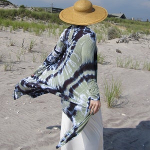 Elegant Cardigan, Tie Dye Robe, S-3XL